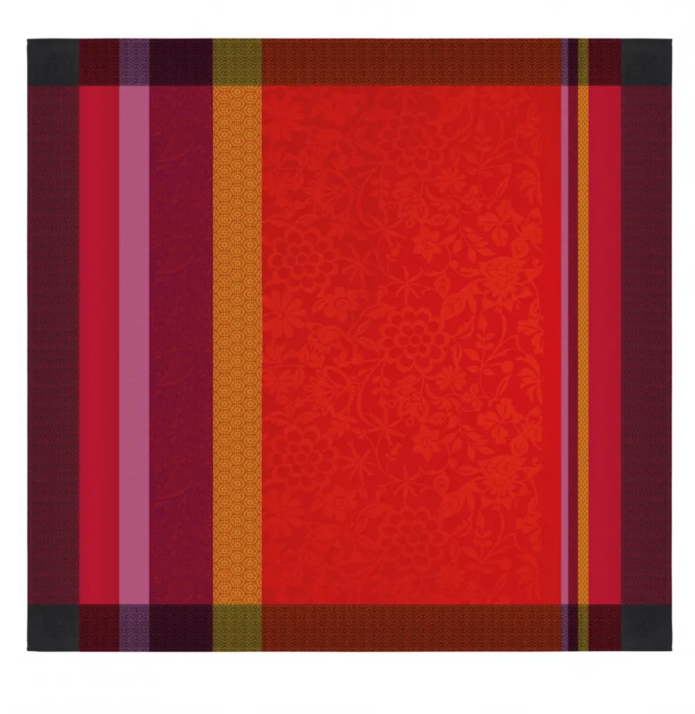 Nappe carrée Le Jacquard Français 175x175 Provence Gariguette 100% coton